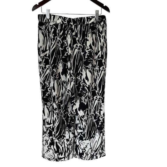 TRUTH + STYLE Wide Leg Cropped Pants Size M Indi Boho Abstract Paint Splatter - Picture 2 of 8